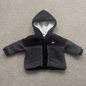 Tartine et Chocolat Kids Navy Fleece Hooded Jacket
